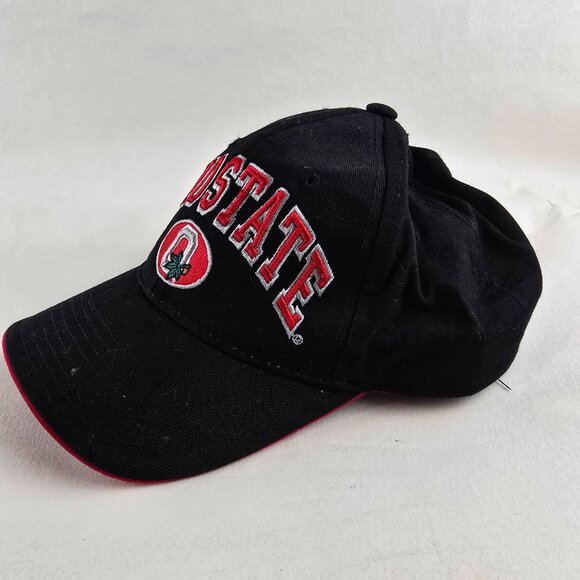 Ohio State Buckeyes Hat Mens Adjustable Black Snapback Cap Embroidered College - Picture 4 of 8